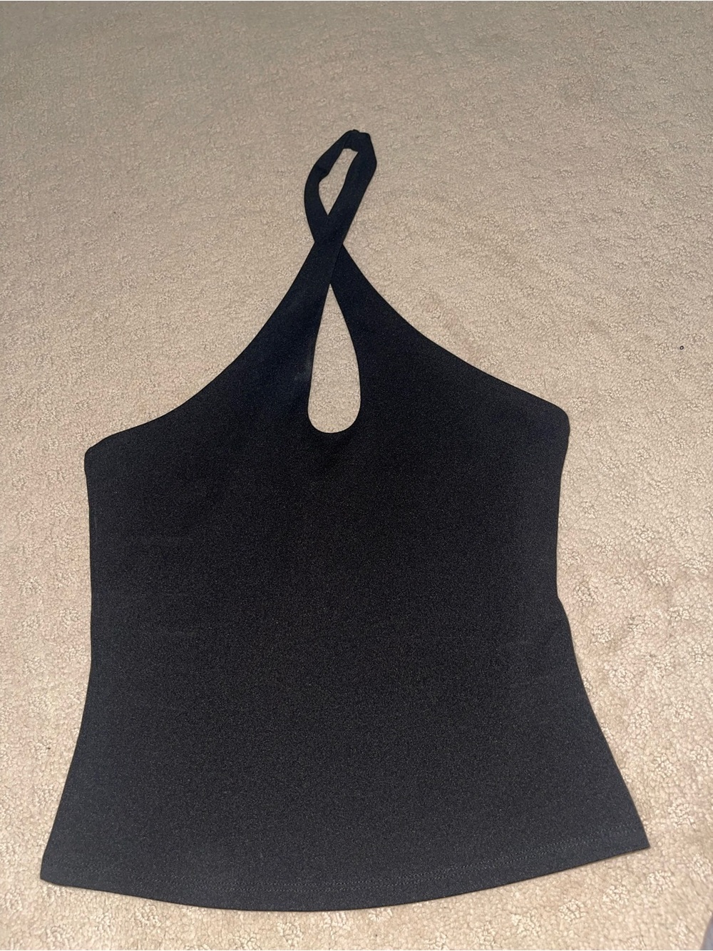 H&M Black Asymmetric One-Shoulder Top